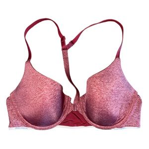 VICTORIA’S SECRET | 34C | MAROON & CREAM | RACERBACK SEMI/DEMI BRA